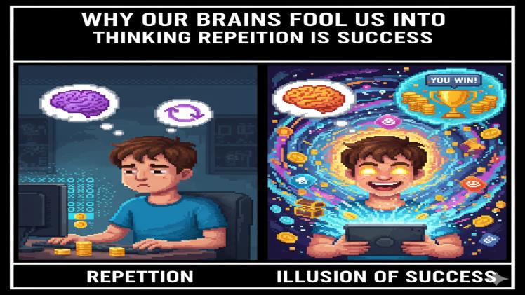 Why Our Brains Fool Us into Thinking Repetition is Success.