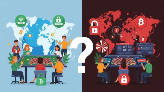 How do VPN restrictions affect bitcoin roulette accessibility worldwide